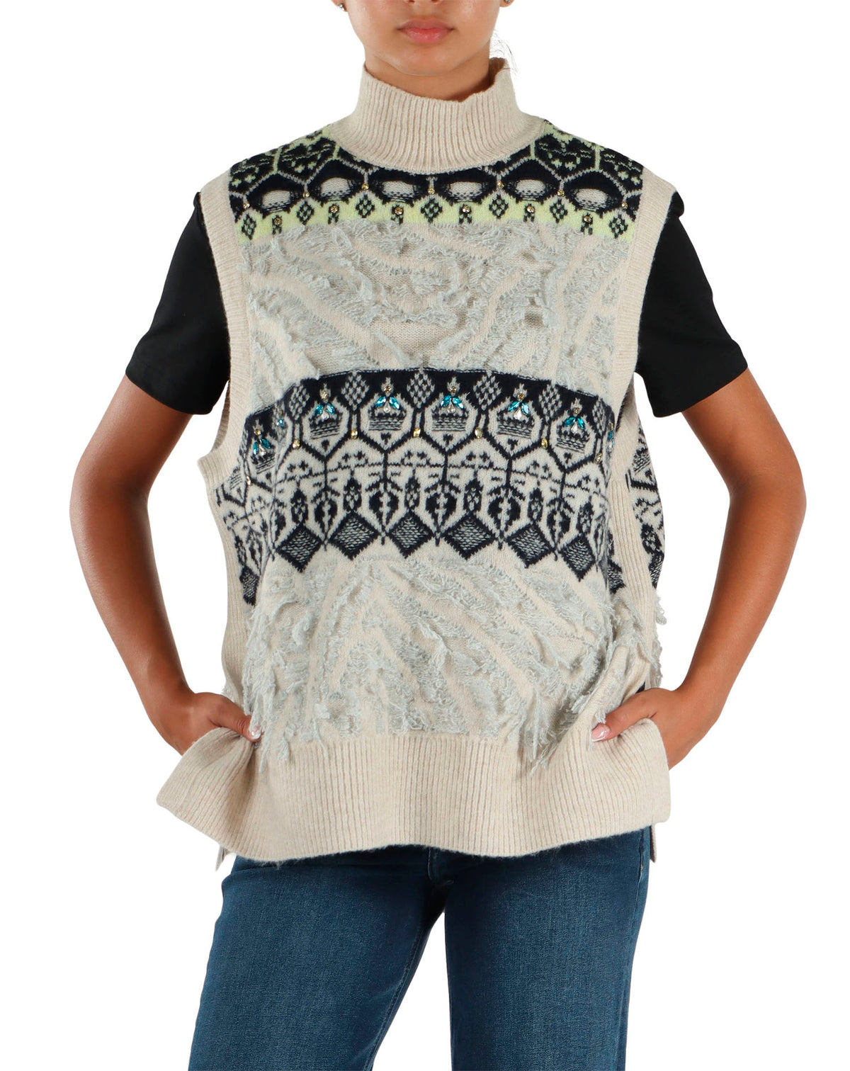 LIU JO SWEATER NATURAL FAIR ISLE