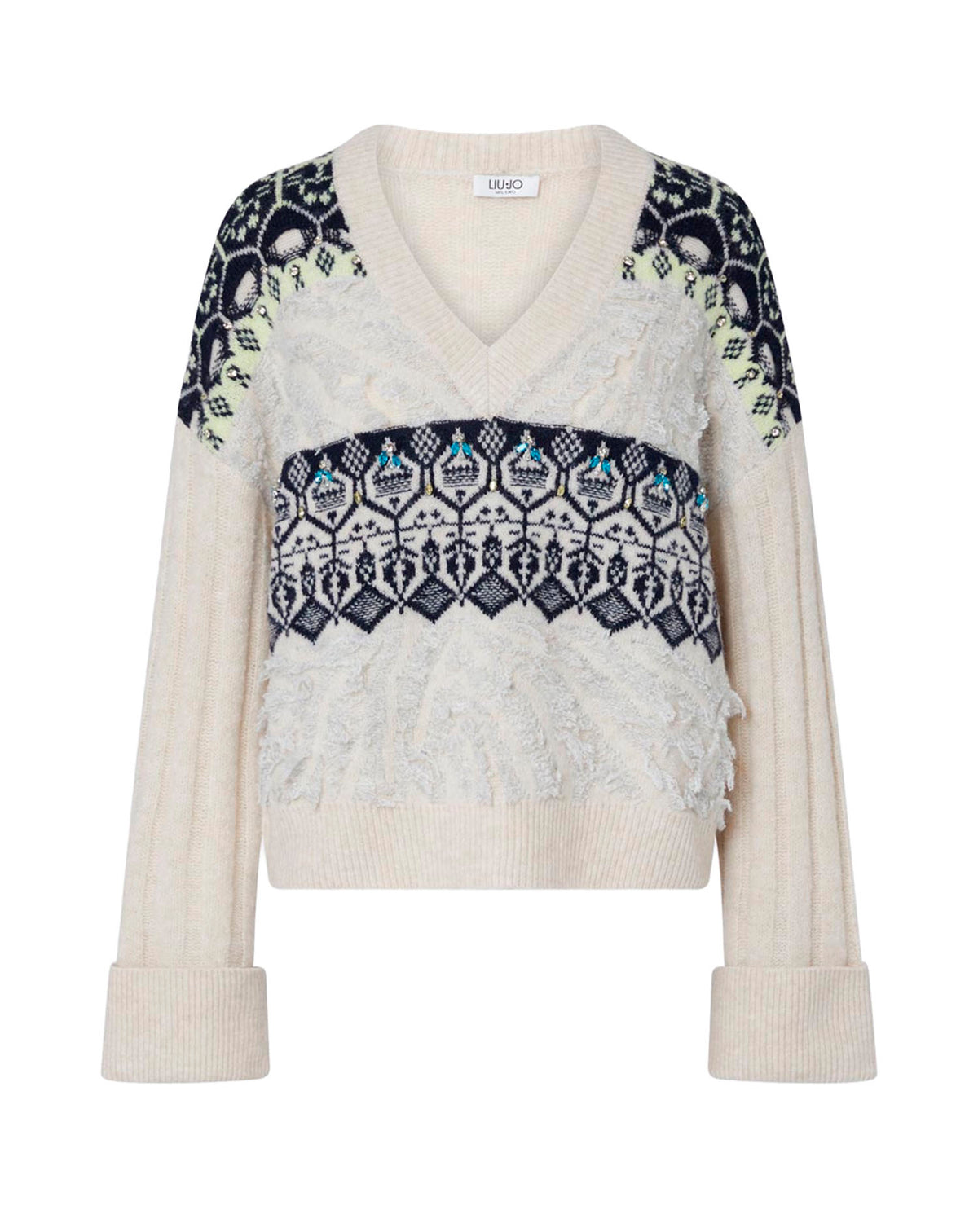 LIU JO SWEATER NATURAL FAIR ISLE