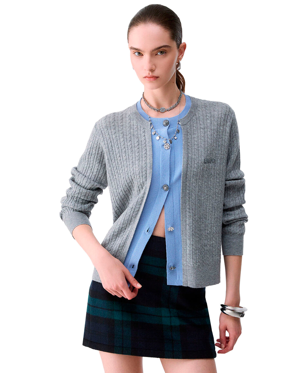LIU JO SWEATER GRAY MED MEL/DUSK SK