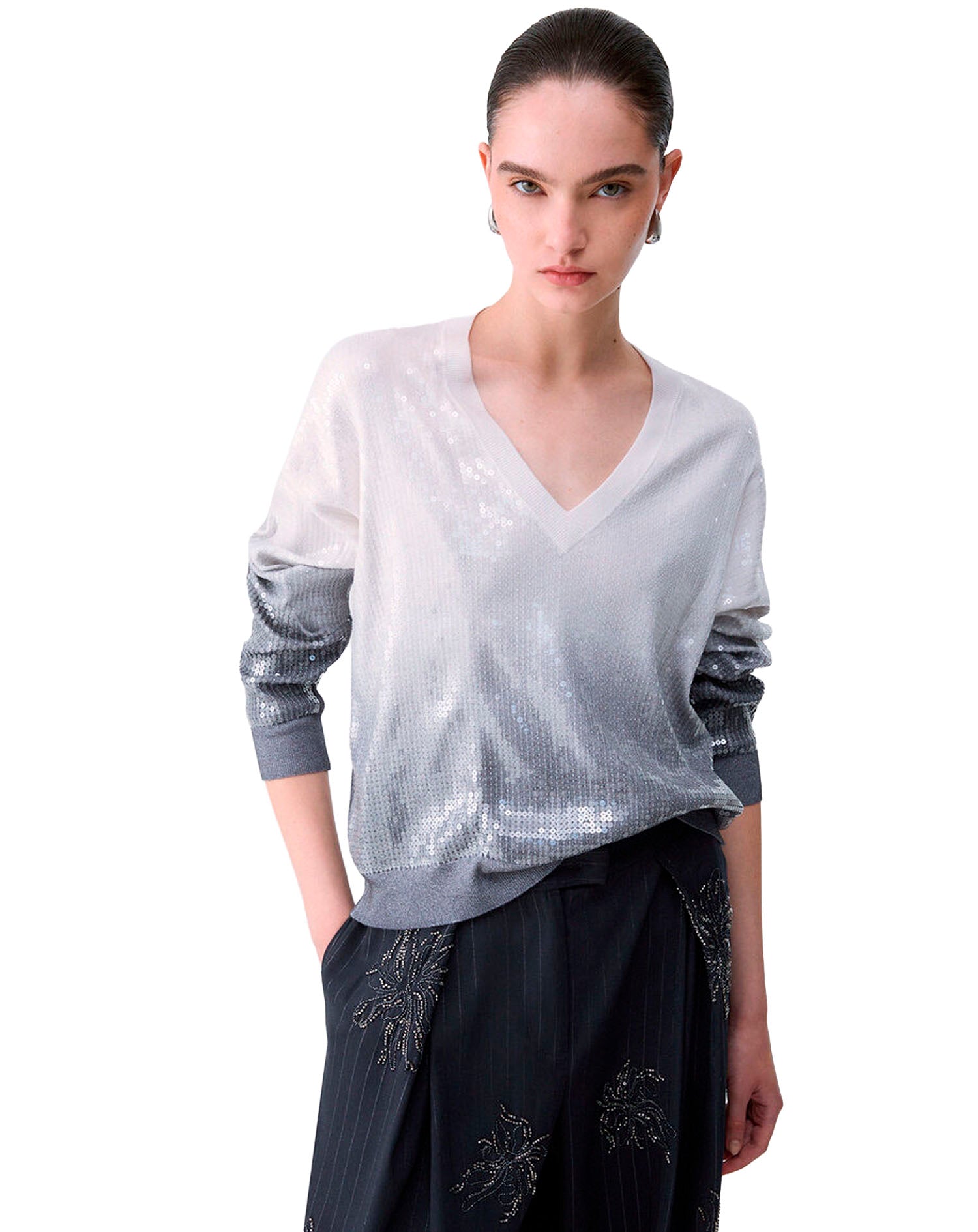 LIU JO SWEATER GRAY SHADED