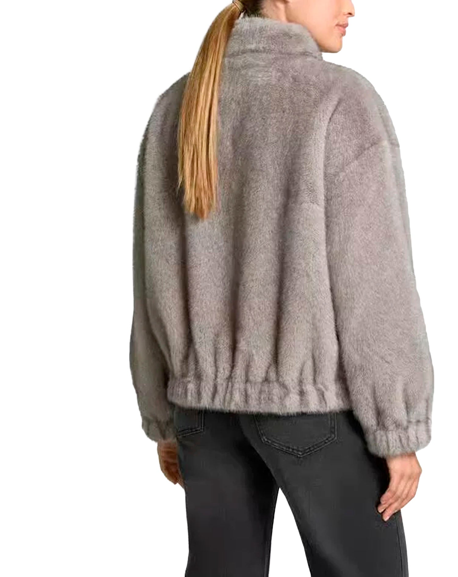 LIU JO SHORT COAT SILVER GREY