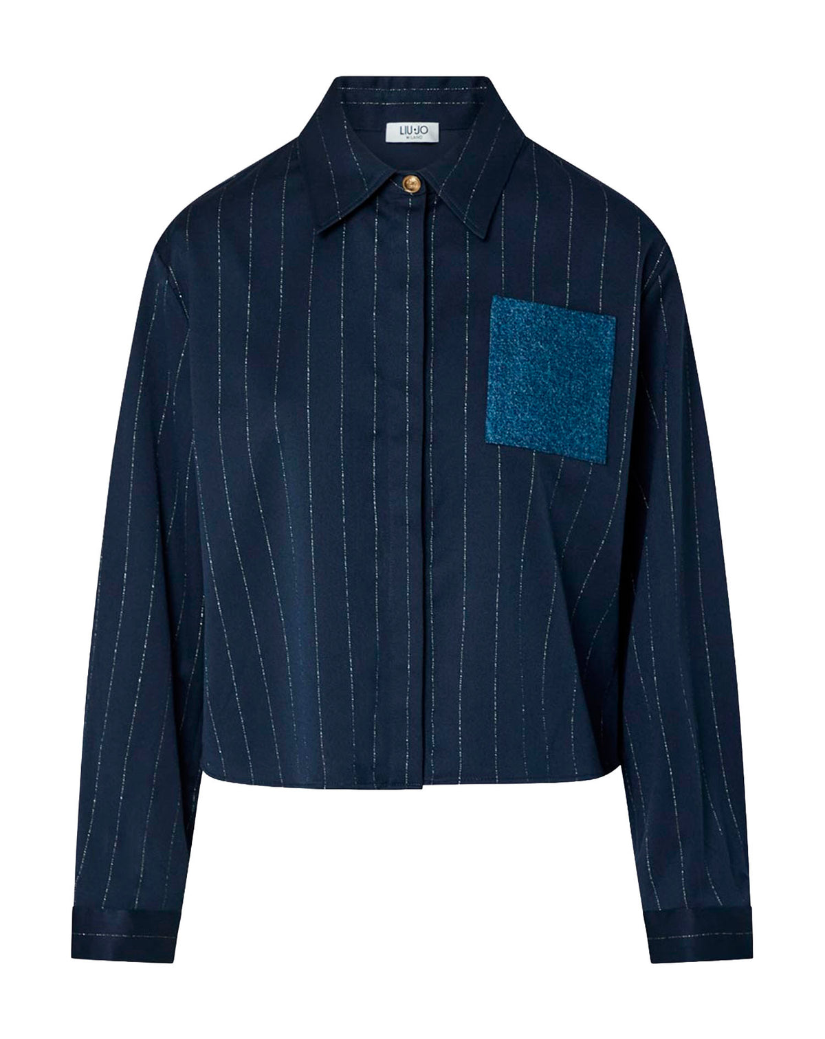 LIU JO BLOUSE BLU LUX.PIN ST/BLU W