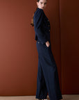 LIU JO PANTS BLU LUREX PIN STRIPE