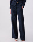 LIU JO PANTS BLU LUREX PIN STRIPE