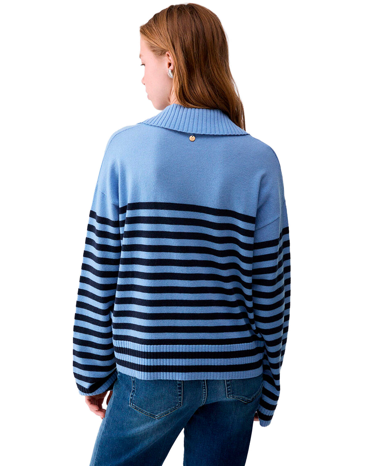 LIU JO SWEATER DUSK BLUE/NUIT NOIR