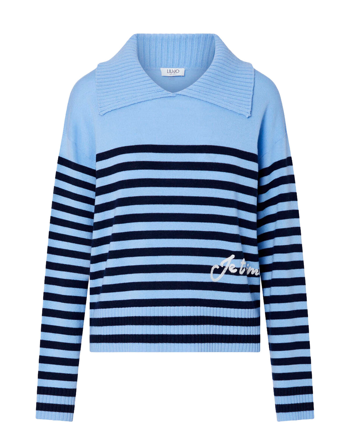 LIU JO SWEATER DUSK BLUE/NUIT NOIR