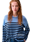 LIU JO SWEATER DUSK BLUE/NUIT NOIR