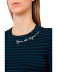 LIU JO T-SHIRT RIGA VERDE BLU