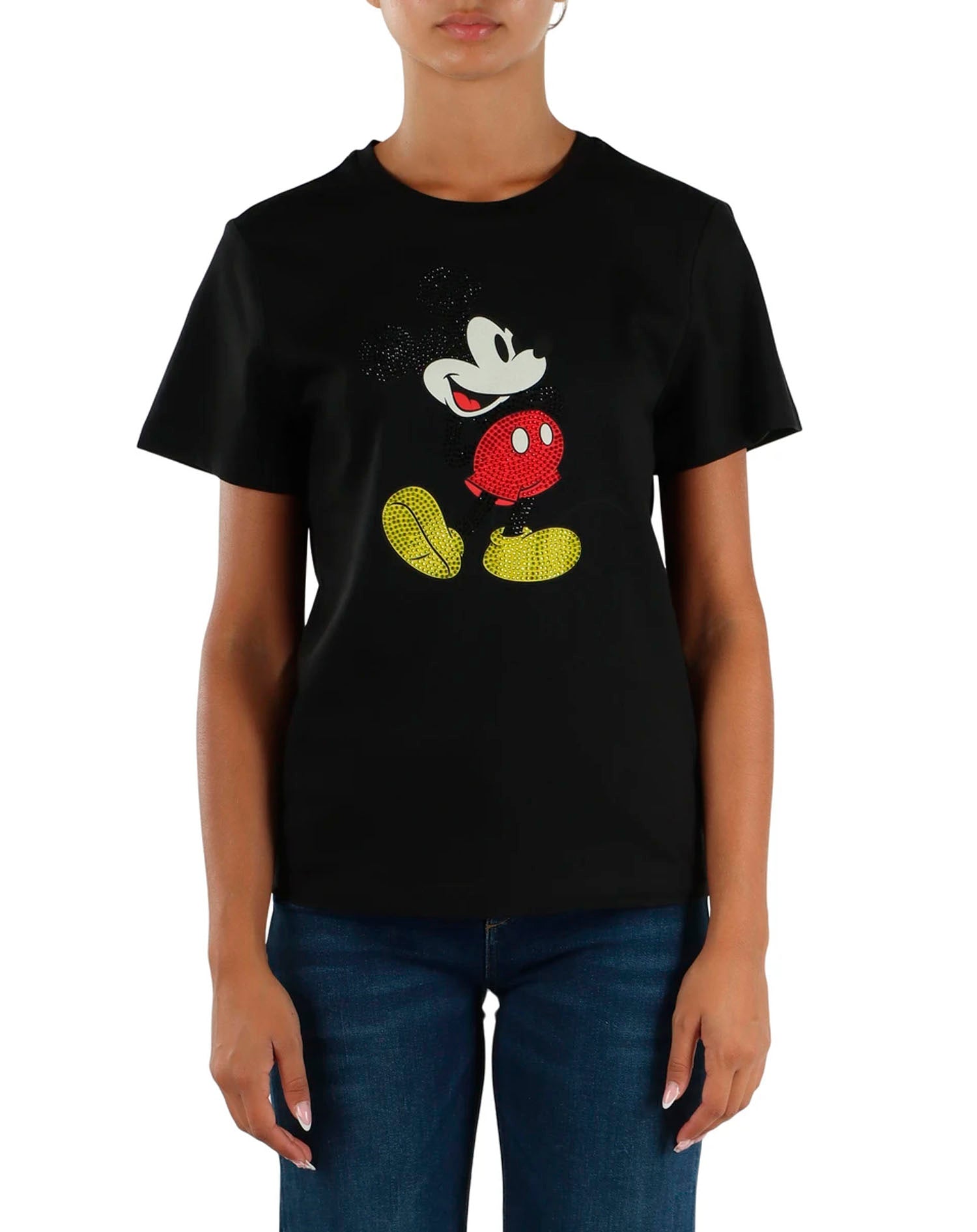 LIU JO T-SHIRT NERO MISTER MOUSE
