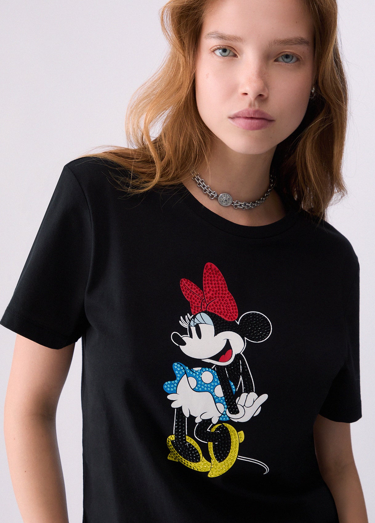 LIU JO T-SHIRT NERO MISS MOUSE COL