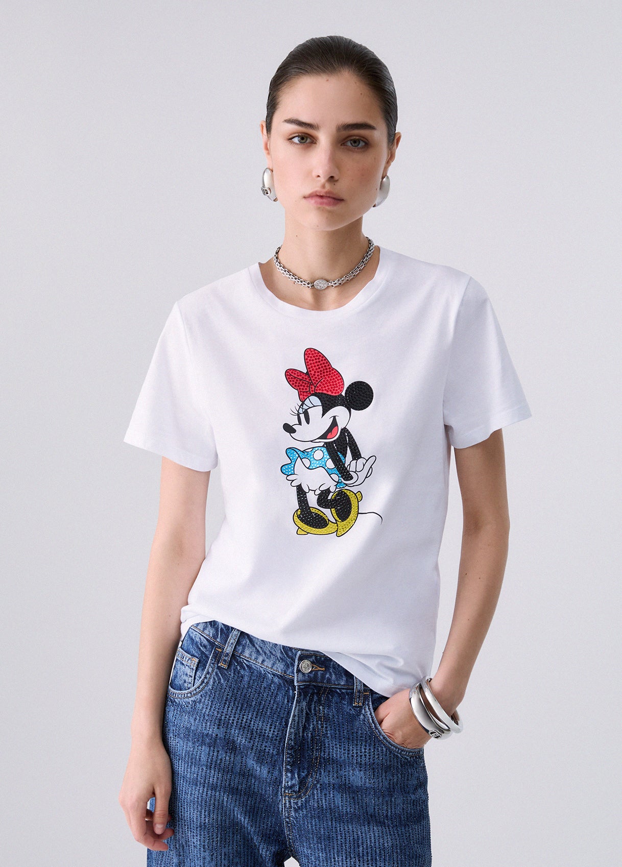 LIU JO T-SHIRT BCO MISS MOUSE COL