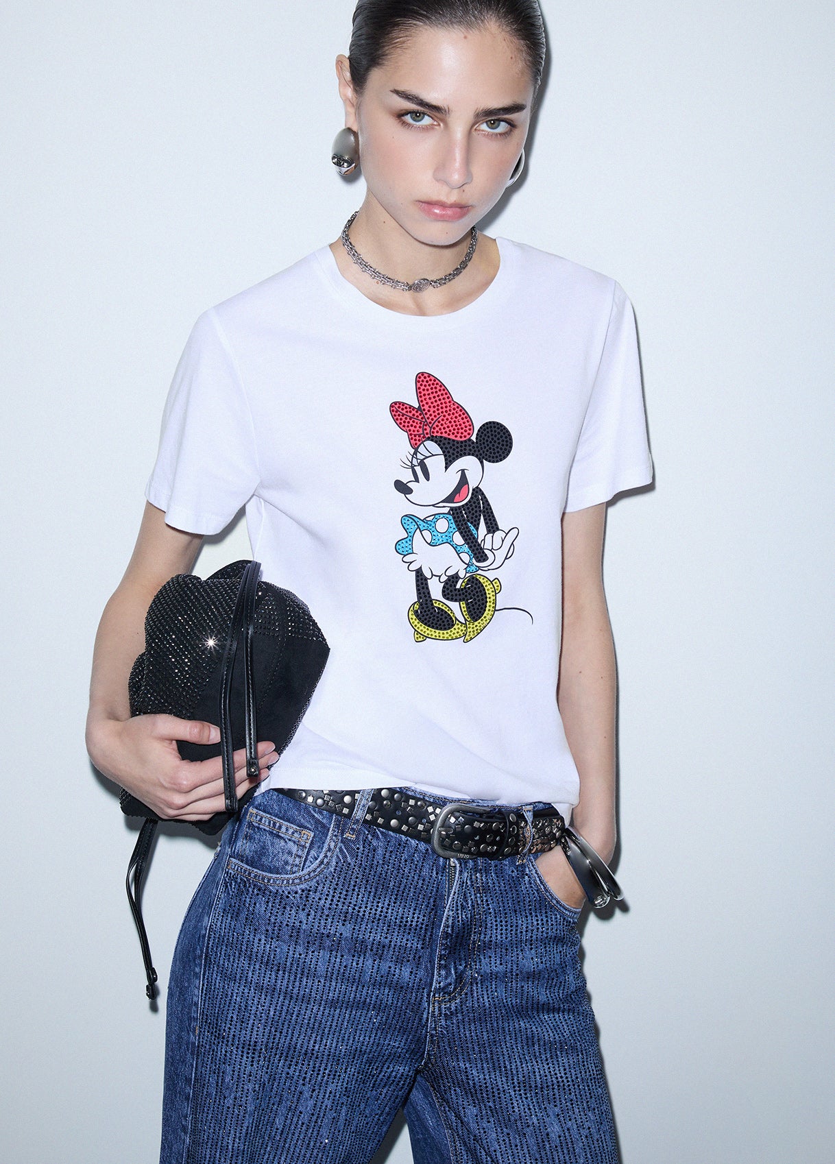 LIU JO T-SHIRT BCO MISS MOUSE COL