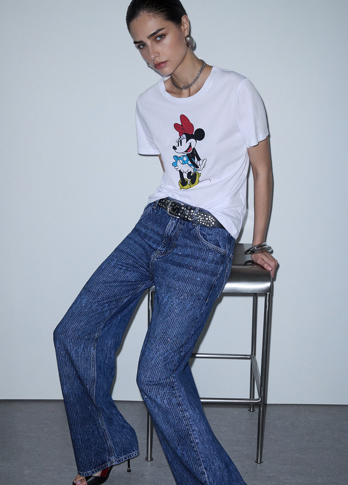 LIU JO T-SHIRT BCO MISS MOUSE COL
