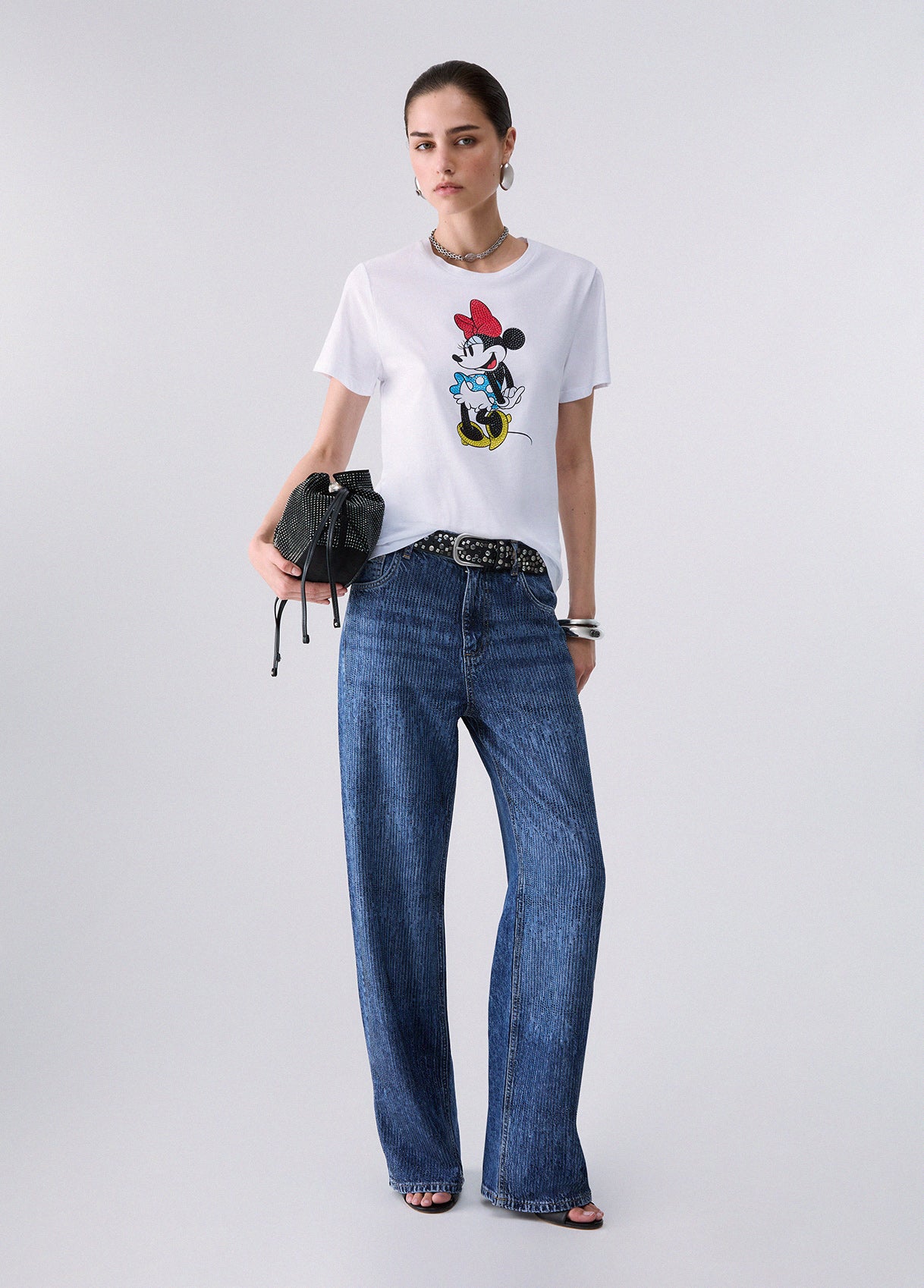 LIU JO T-SHIRT BCO MISS MOUSE COL
