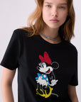 LIU JO T-SHIRT NERO MISS MOUSE COL