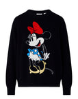 LIU JO SWEATER NERO MISS MOUSE COL