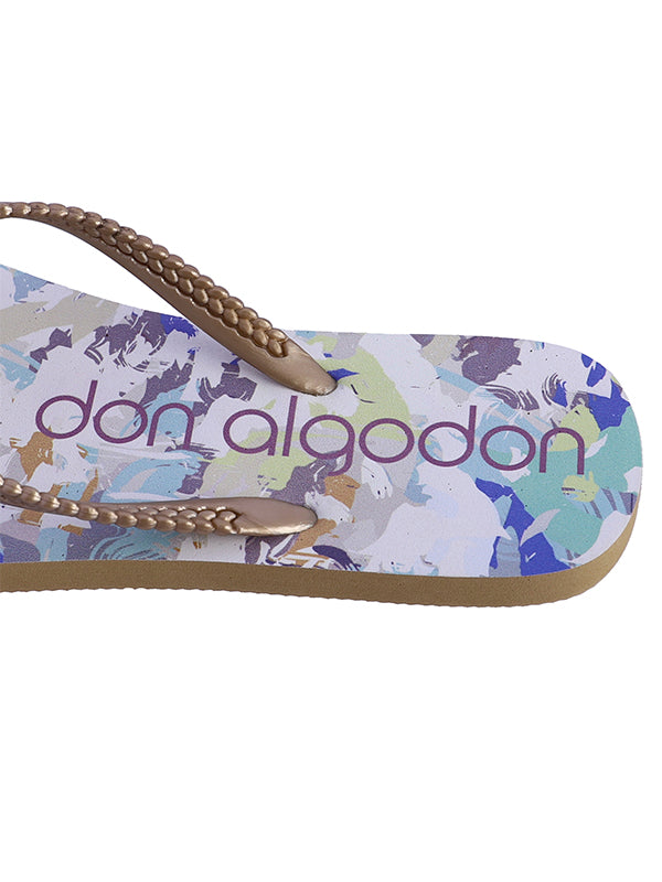 DON ALGODÓN FLIP FLOP CON SUELA ESTAMPADA