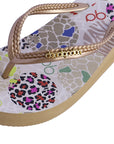 DON ALGODÓN FLIP FLOP CUÑA SUELA DE LEOPARDO COLOR