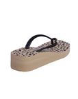 DON ALGODÓN FLIP FLOP CUÑA SUELA DE LEOPARDO