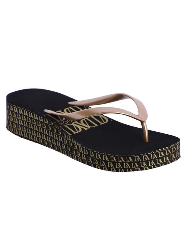 DON ALGODON FLIP FLOP NEGRA-ORO