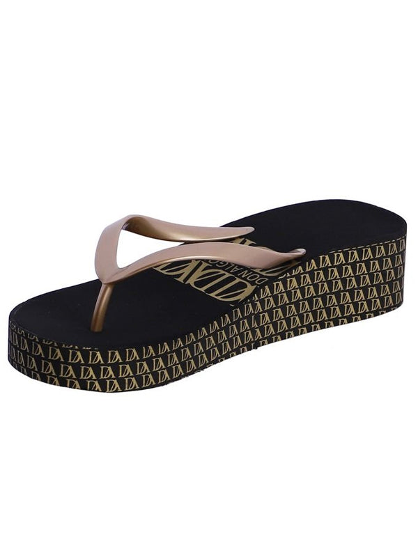 DON ALGODON FLIP FLOP NEGRA-ORO