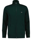 GANT REG SHIELD FULL ZIP SWEAT TARTAN GREEN