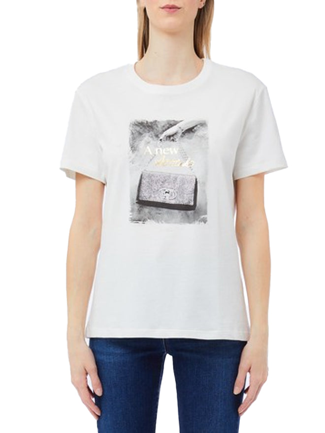 LIU JO ECS T-SHIRT MODA M/C Bco
