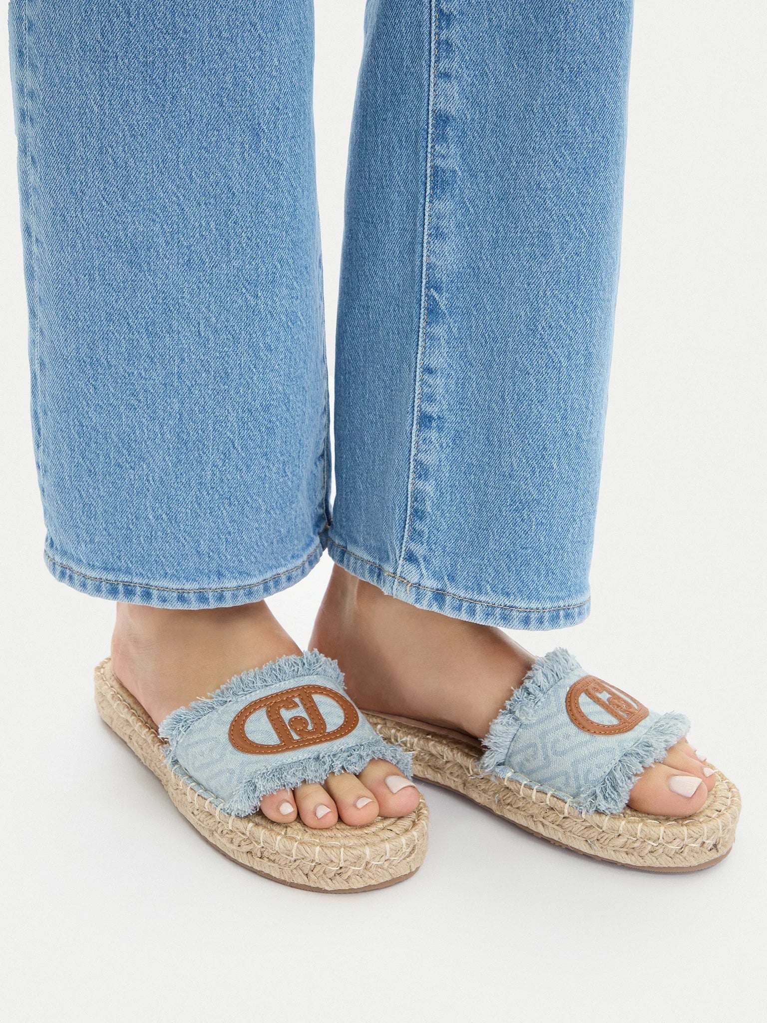 LIU JO PAROS 01 - SLIPPER MONOGRAM DENIM