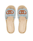 LIU JO PAROS 01 - SLIPPER MONOGRAM DENIM