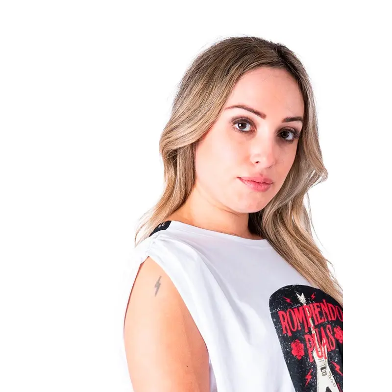 ANIMOSA CAMISETA ROMPPENDO PUAS BLANCA