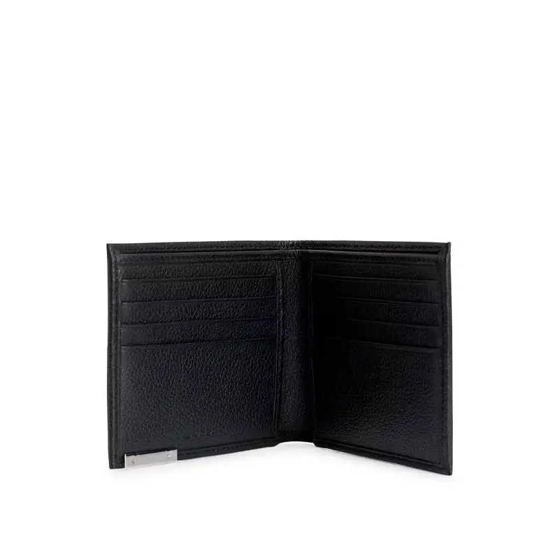 BOSS SET DE PIEL CARTERA Y TARJETERO NEGRO - TALLA ÚNICA