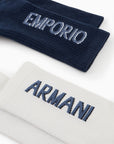 EA7 2-PACK SHORT SOCKS ARMANI BLUE/WHITE