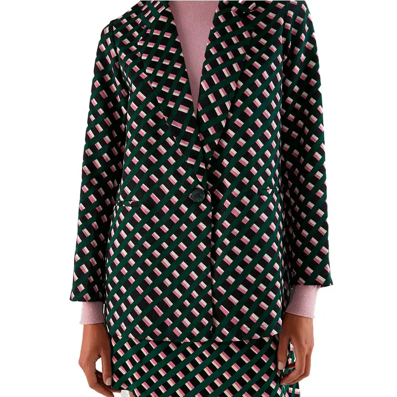 COMPAÑÍA FANTÁSTICA BLAZER ESTAMPADO GEOMÉTRICA