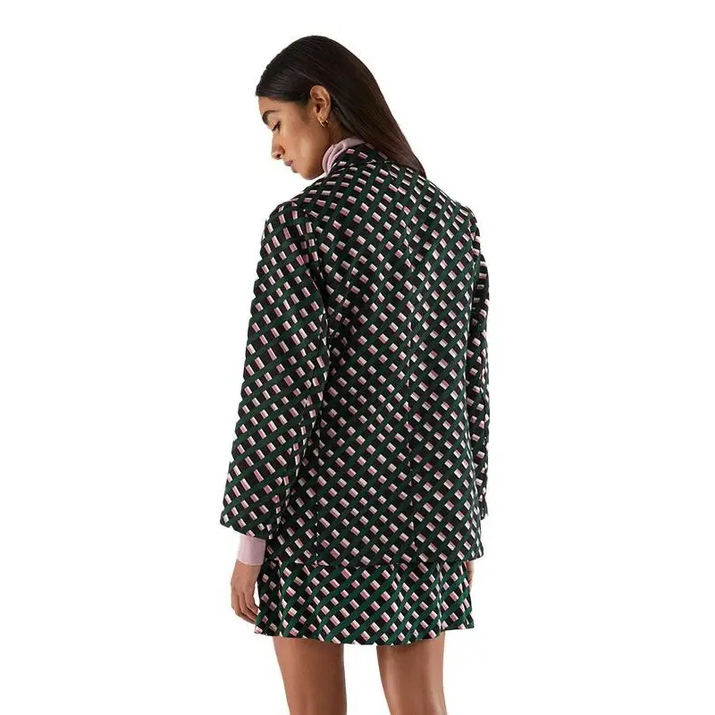 COMPAÑÍA FANTÁSTICA BLAZER ESTAMPADO GEOMÉTRICA