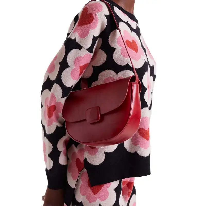 COMPAÑIA FANTASTICA BOLSO HOMBRO GAMUZA ROJO - 1 - textil