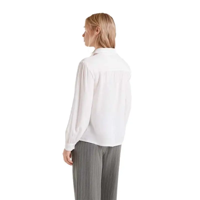 COMPAÑIA FANTASTICA CAMISA BLANCA BORDADO FRESA - textil