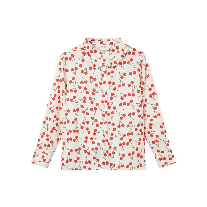 COMPAÑÍA FANTASTICA CAMISA CUELLO VOLANTE ESTAMPAD