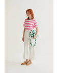 COMPAÑIA FANTASTICA CAMISETA CON ESTAMPADO DE RAYA