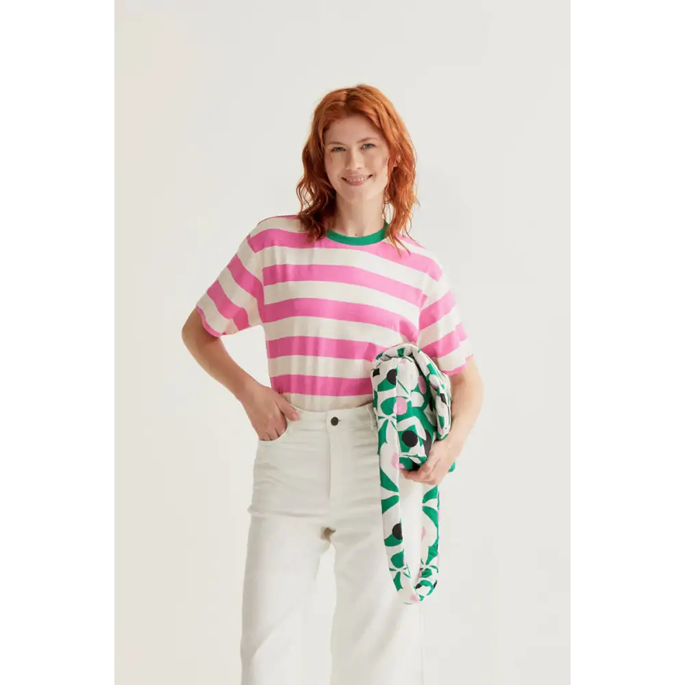 COMPAÑIA FANTASTICA CAMISETA CON ESTAMPADO DE RAYA