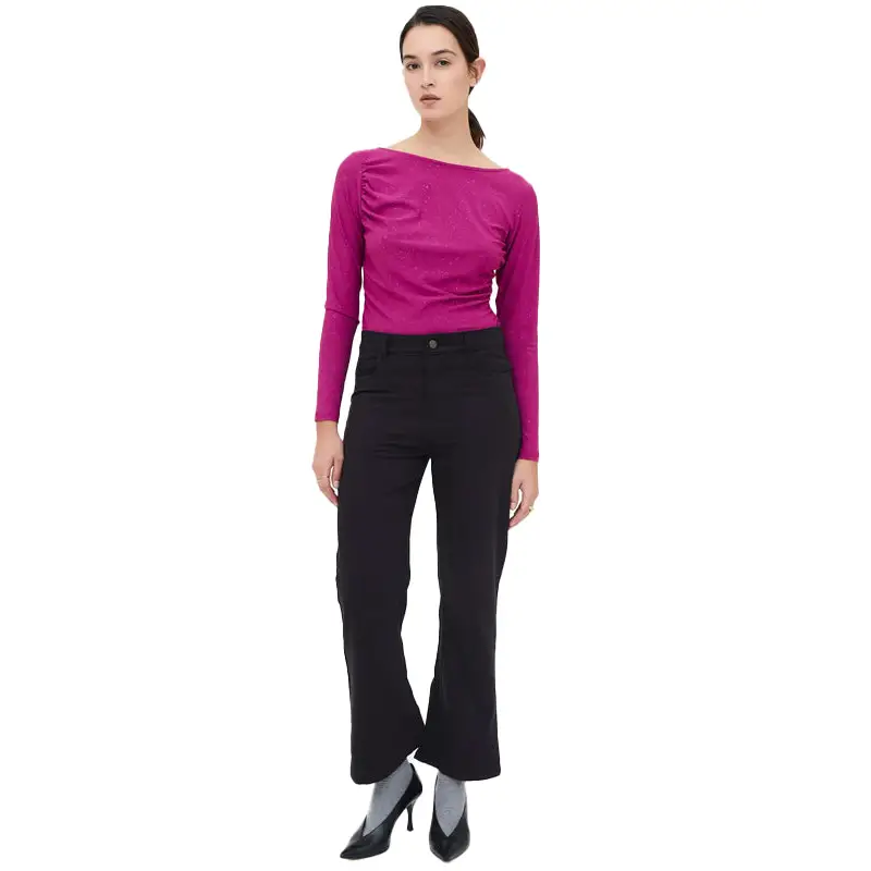 COMPAÑIA FANTASTICA CAMISETA CUELLO BARCO MAGENTA - textil