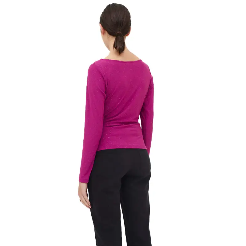 COMPAÑIA FANTASTICA CAMISETA CUELLO BARCO MAGENTA - textil