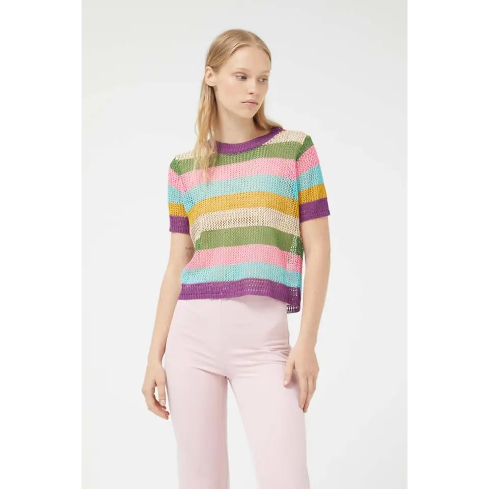 COMPAÑIA FANTASTICA CAMISETA DE RAYAS MULTICOLOR