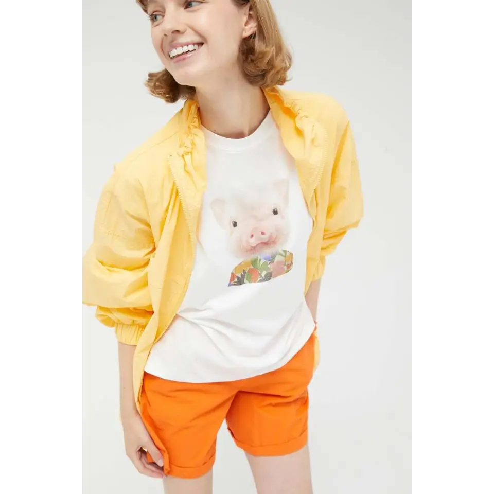 COMPAÑÍA FANTASTICA CAMISETA PRINT CERDO BLANCA