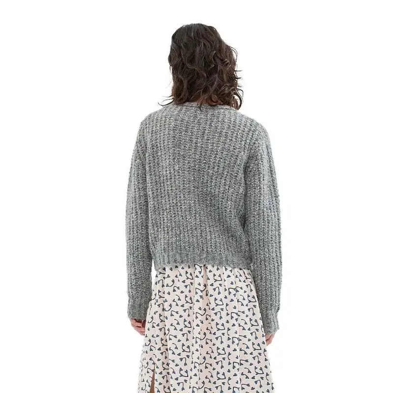 COMPAÑÍA FANTÁSTICA CARDIGAN DE PUNTO GRUESO GRIS