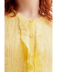 COMPAÑIA FANTASTICA CARDIGAN PUNTO FLORAL AMARILLO