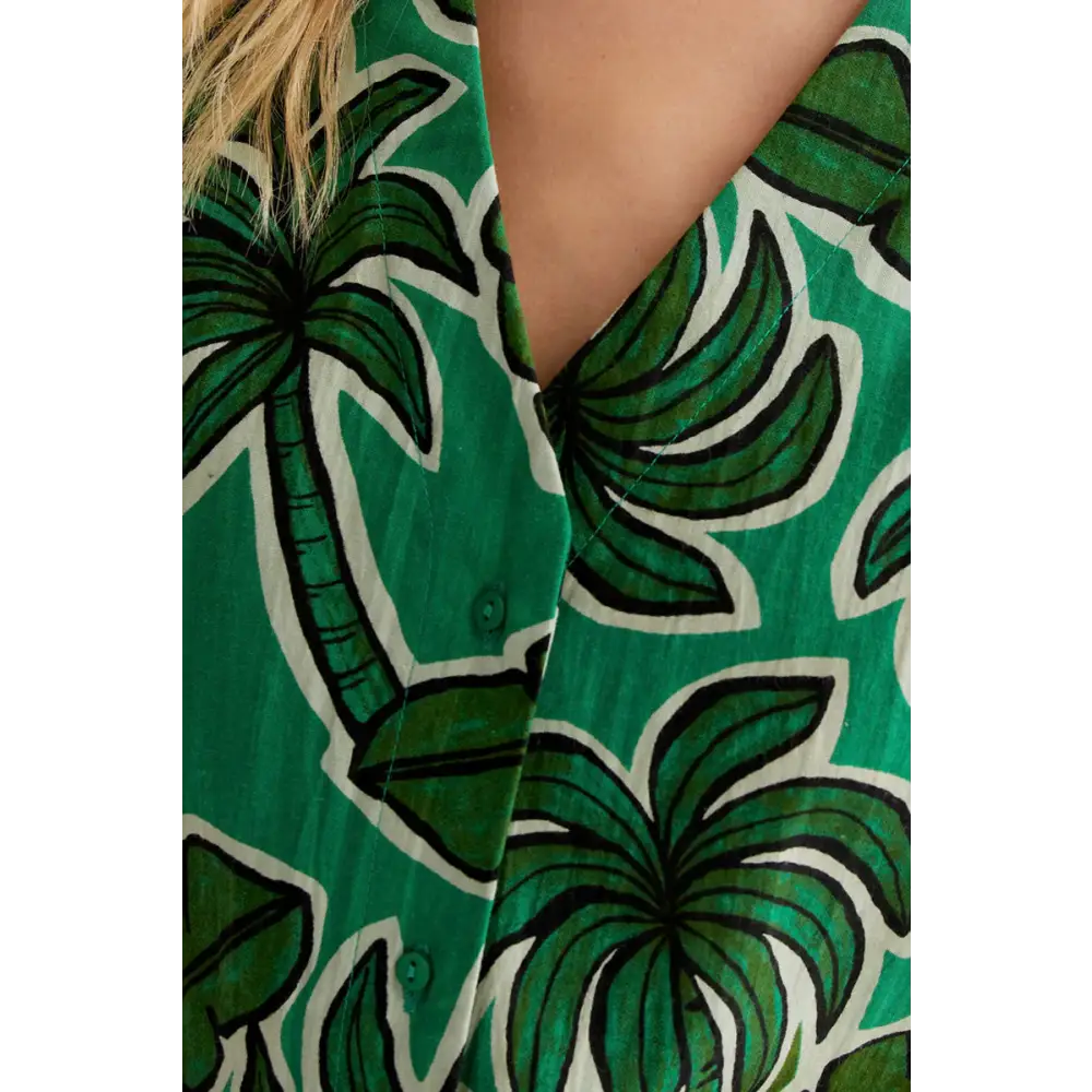 COMPANIA FANTASTICA CHALECO CON ESTAMPADO PALM TREE