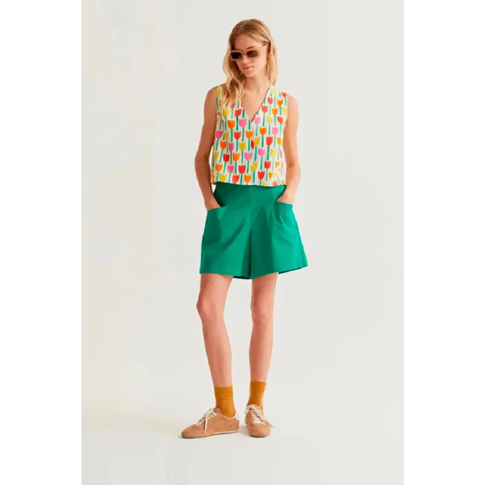 COMPAÑIA FANTASTICA CHALECO CON ESTAMPADO TULIPA