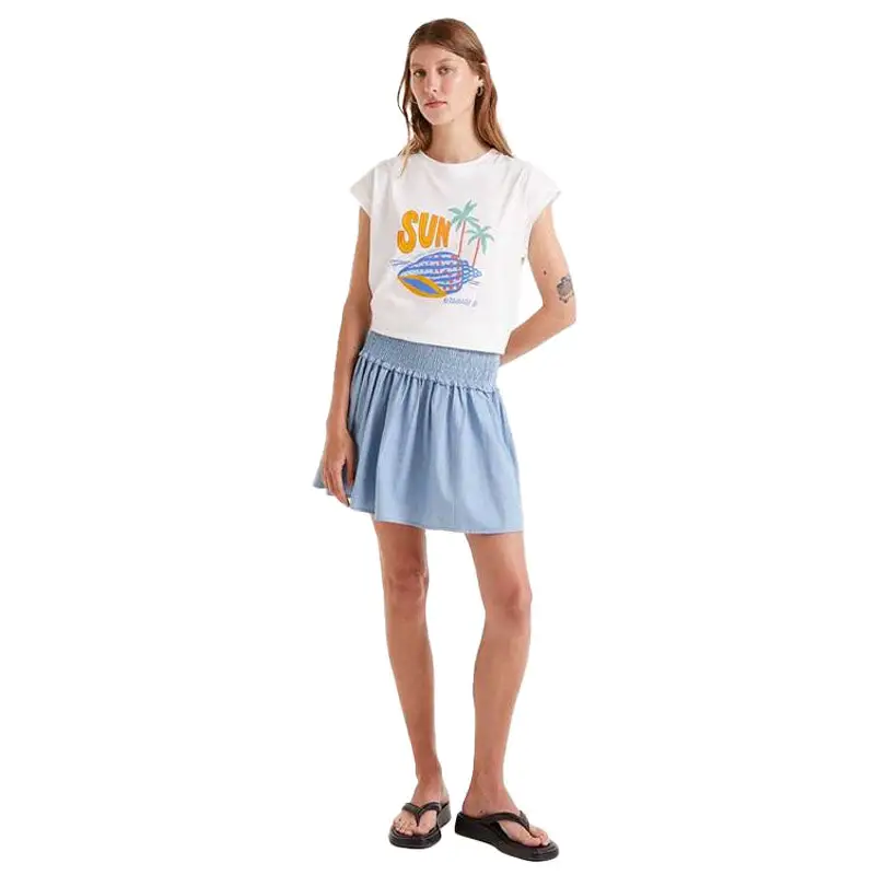 COMPAÑIA FANTASTICA FALDA CORTA EFECTO DENIM