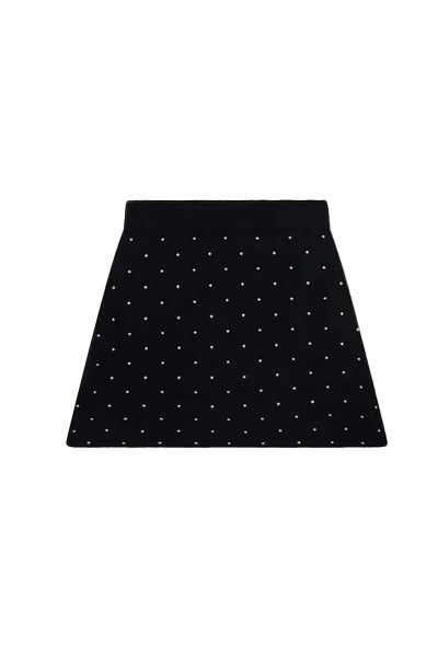 COMPAÑIA FANTASTICA FALDA CORTA PUNTO JACQ NEGRO