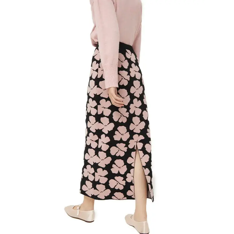 COMPAÑÍA FANTÁSTICA FALDA DE PUNTO FLORAL JACINTO